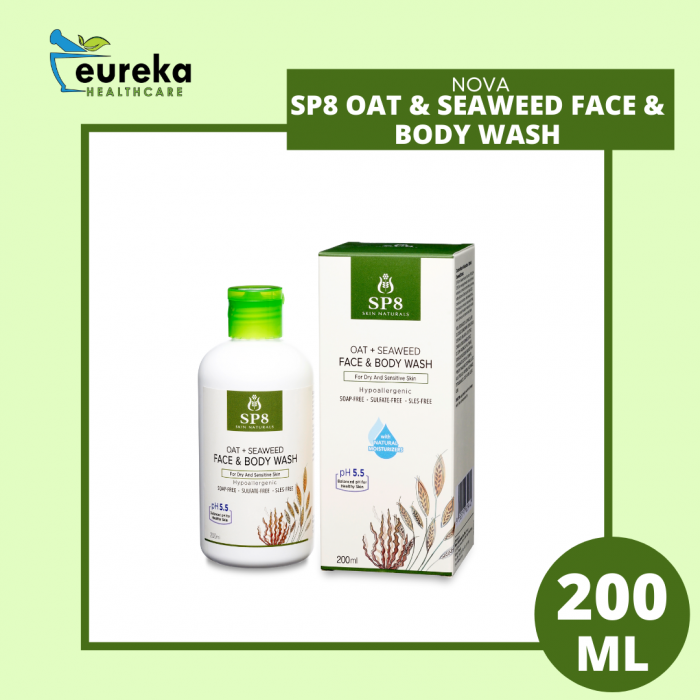 SP8 OAT & SEAWEED FACE & BODY WASH 200ML