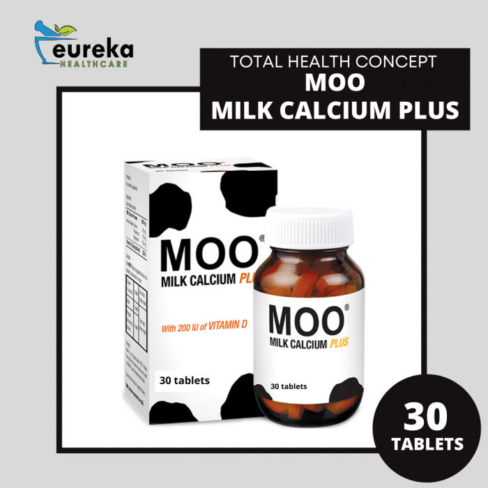 MOO MILK CALCIUM PLUS WITH VITAMIN D FOR BONE HEALTH 30'S