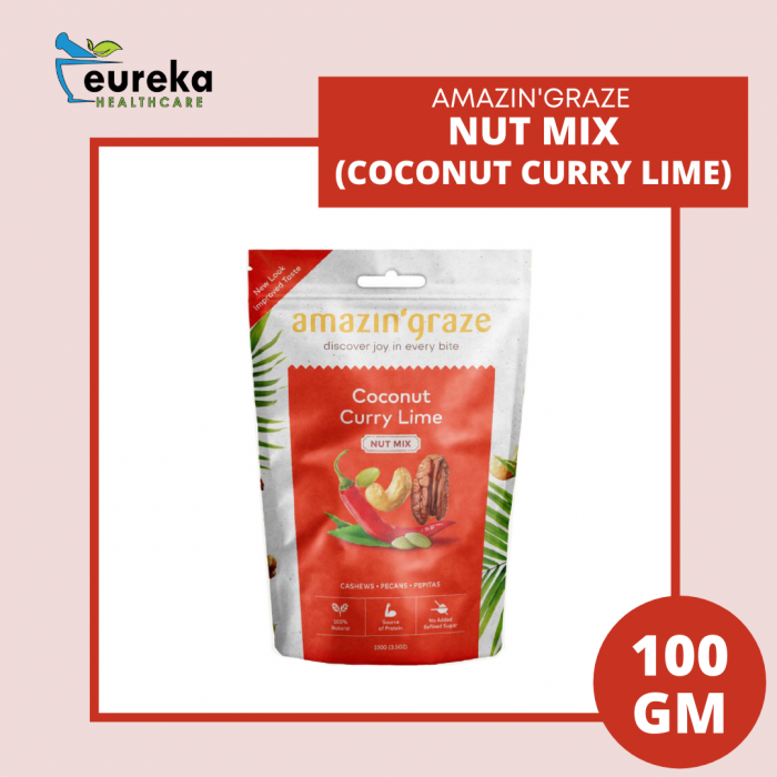 AMAZIN'GRAZE NUT MIX - COCONUT CURRY LIME 100G