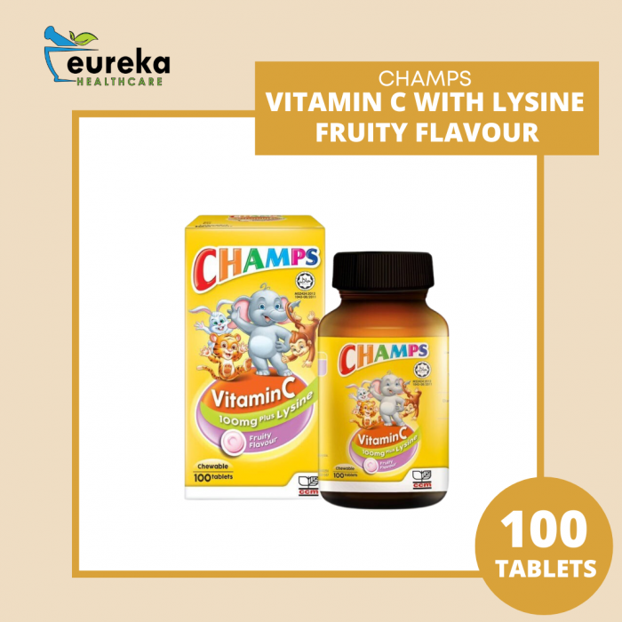 CHAMPS C WITH LYSINE FRUITY FLAVOUR 100'S