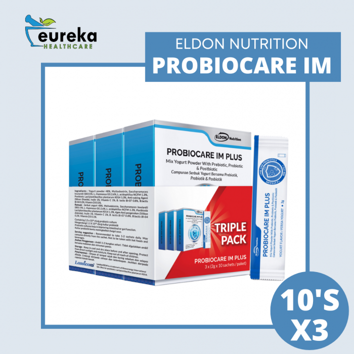 ELDON NUTRITION PROBIOCARE IM PLUS 2G X 10 X 3 – TRIPLE PACK