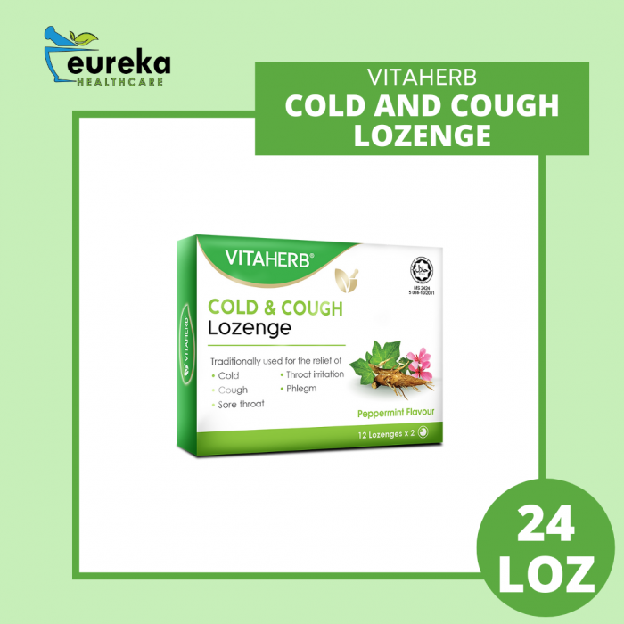 VITAHERB COLD AND COUGH LOZENGE 24'S