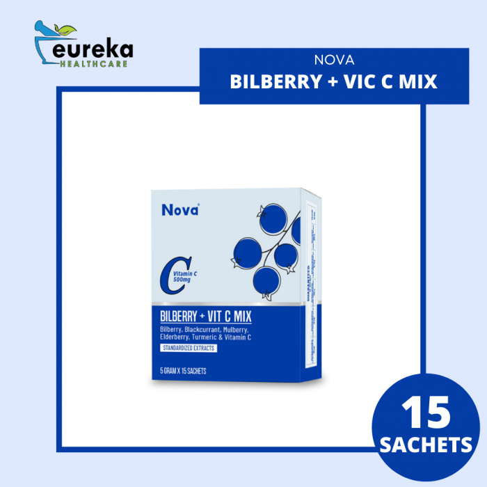 NOVA BILBERRY + VIC C MIX 5GM X 15 SACHETS
