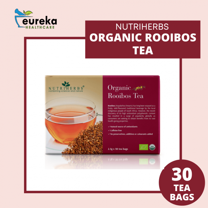 NUTRIHERBS ORGANIC ROOIBOS TEA 2.5G X 30'S/BOX