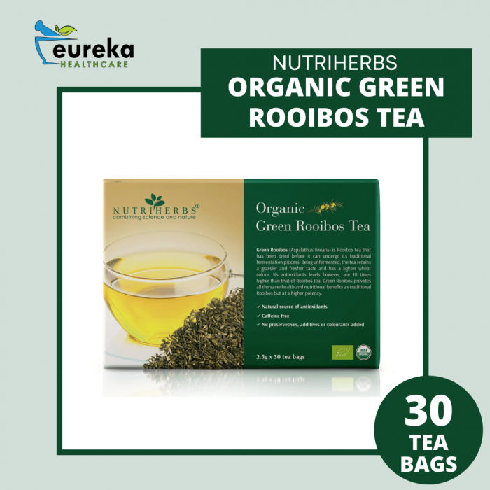 NUTRIHERBS ORGANIC GREEN ROOIBOS TEA 2.5G X 30'S/BOX