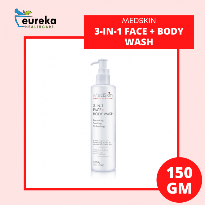 MEDSKIN 3-IN-1 FACE + BODY WASH 150G