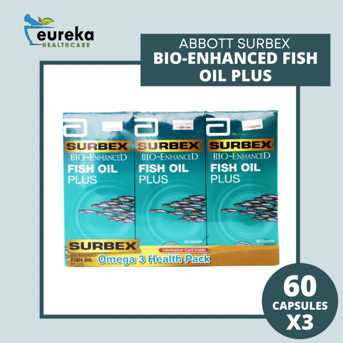 ABBOTT SURBEX BIO-ENHANCED FISH OIL PLUS 60'S X 3 (TRIPLE PACK)
