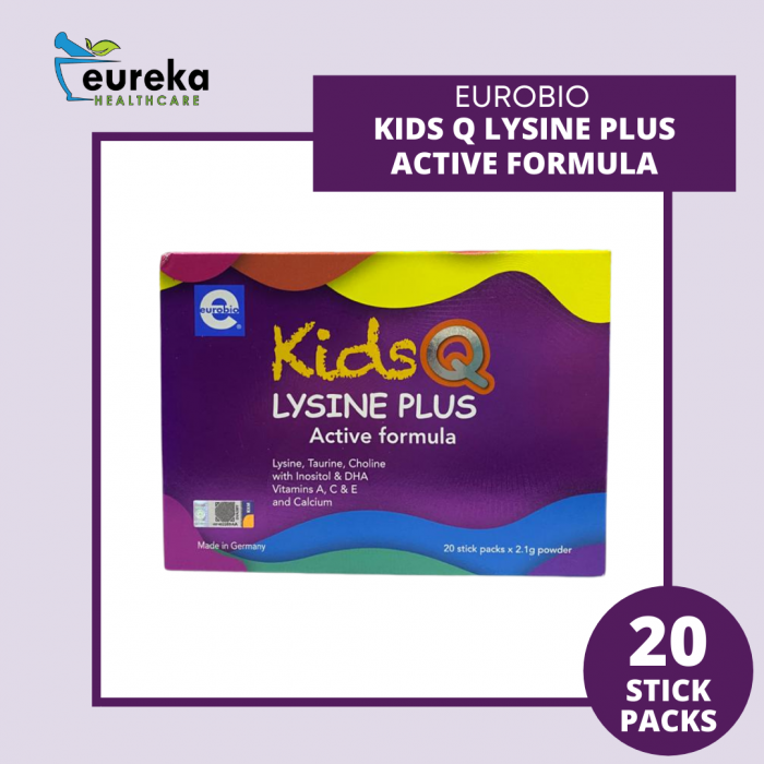 EUROBIO KIDS Q LYSINE PLUS ACTIVE FORMULA 20'S