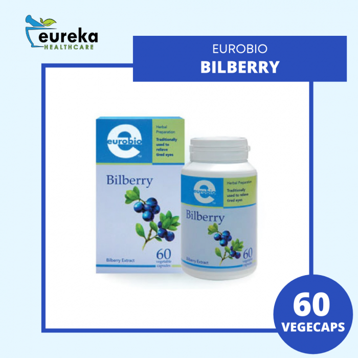 EUROBIO BILBERRY EXTRACT VEGE CAPS 60'S