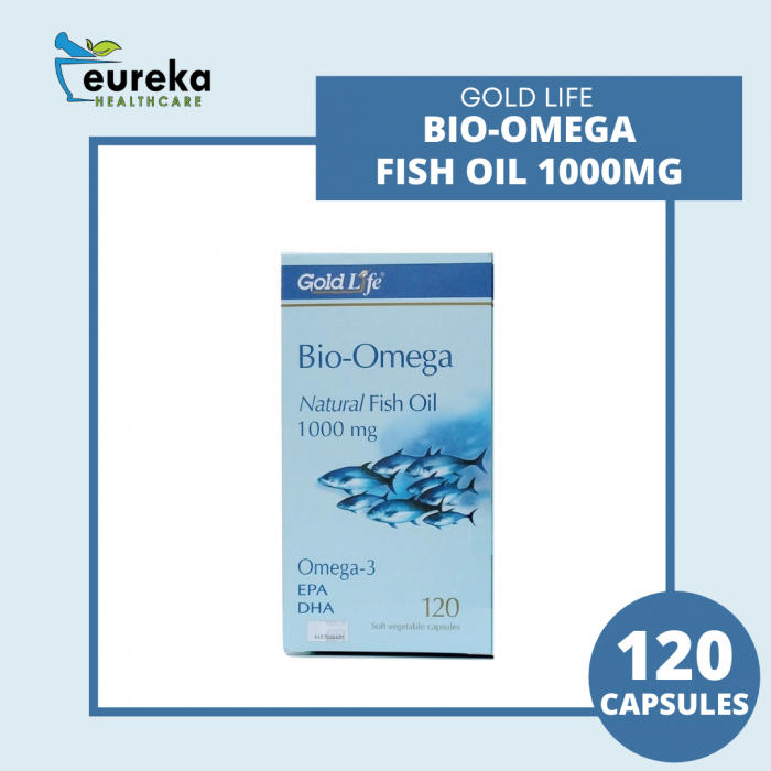 GOLD LIFE BIO-OMEGA NATURAL FISH OIL 1000MG VEG CAP 120'S