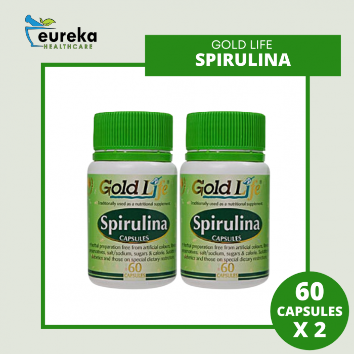 GOLD LIFE SPIRULINA CAPSULES 60 CAP X 2
