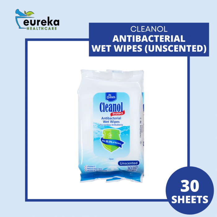 CLEANOL WIPES 30'S (UNSCENTED)